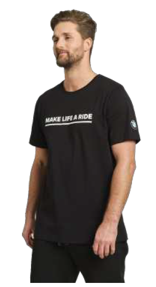 T-Shirt Make Life A Ride - Zwart